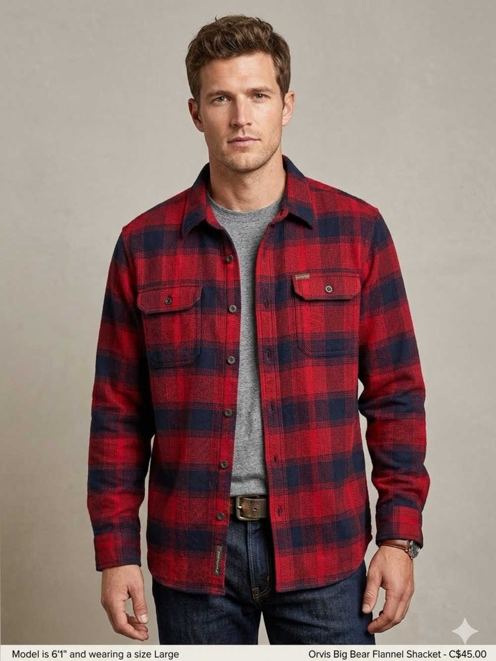 EUC size Large Men’s Orvis Big Bear Flannel Shacket